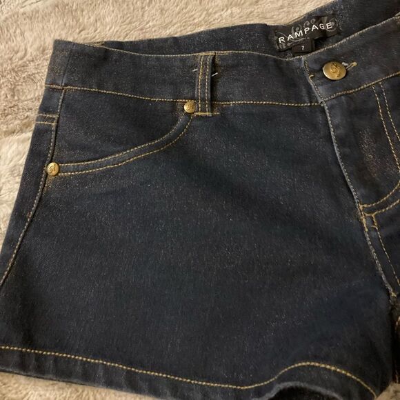 𝅺: : RAMPAGE Low Rise “Shimmer” Denim Shorts : : - Picture 4 of 12